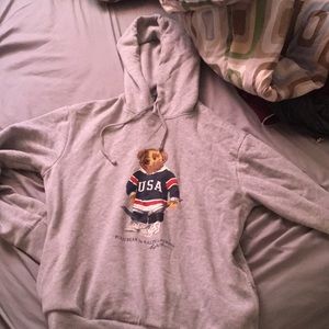Polo Ralph Lauren bear hoodie (size M)